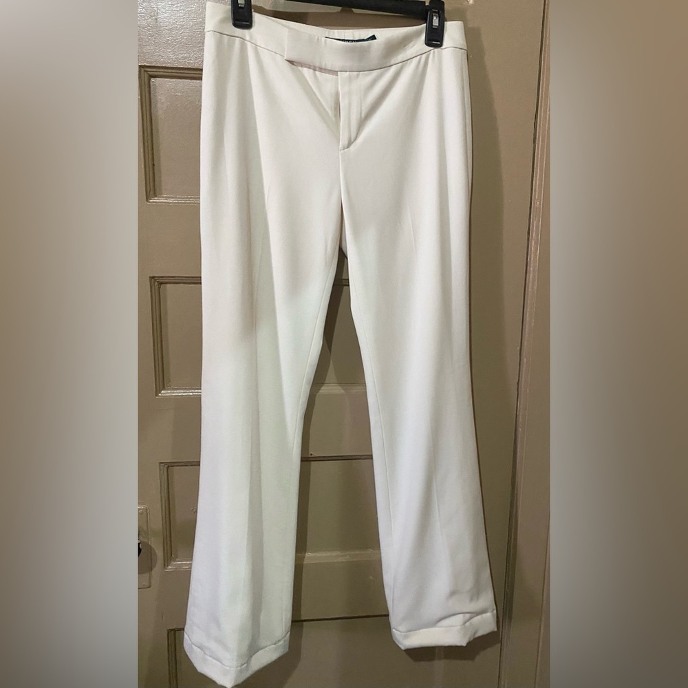 NWOT Ralph Lauren cream color dress slacks. Size 0.